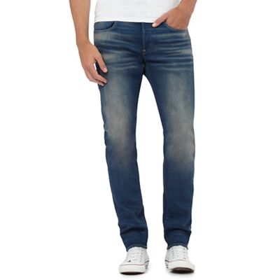 Blue mid wash '3301' slim jeans
